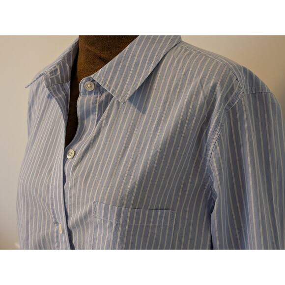 Rails Stina Oxford Blue & White Stripe Button Down Dress Office Shirt Sz M - Picture 4 of 10